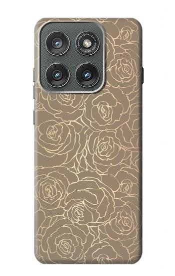 S3466 Gold Rose Pattern Case For Motorola Edge (2025)