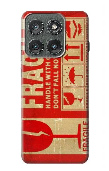 S3552 Vintage Fragile Label Art Case For Motorola Edge (2025)