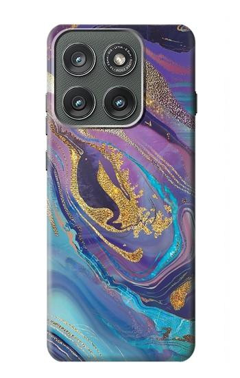 S3676 Colorful Abstract Marble Stone Case For Motorola Edge (2025)