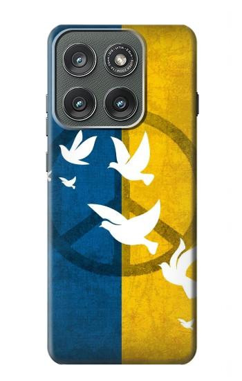 S3857 Peace Dove Ukraine Flag Case For Motorola Edge (2025)