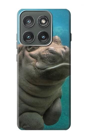 S3871 Cute Baby Hippo Hippopotamus Case For Motorola Edge (2025)