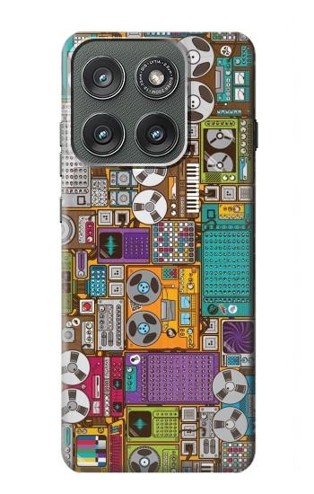 S3879 Retro Music Doodle Case For Motorola Edge (2025)