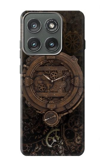 S3902 Steampunk Clock Gear Case For Motorola Edge (2025)