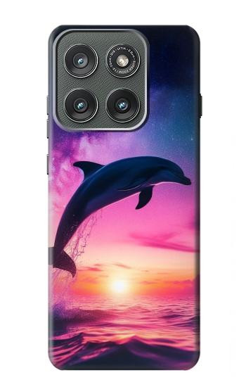 S3980 Dolphin Sunset Milky Way Case For Motorola Edge (2025)