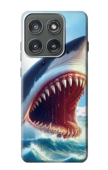 S4004 Oil Color Painting Giant Shark.jpeg Case For Motorola Edge (2025)