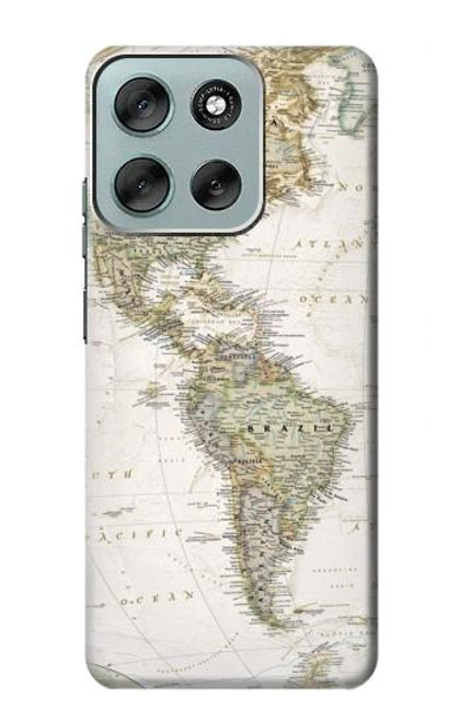 S0604 World Map Case For Motorola Moto G56