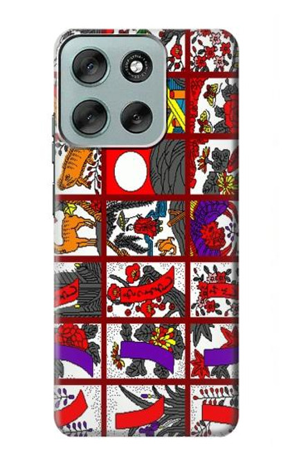 S1923 Hanafuda Japanese Flower Card Case For Motorola Moto G56