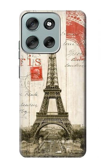 S2108 Eiffel Tower Paris Postcard Case For Motorola Moto G56