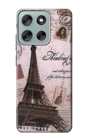 S2211 Paris Postcard Eiffel Tower Case For Motorola Moto G56