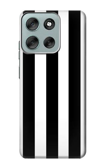 S2297 Black and White Vertical Stripes Case For Motorola Moto G56