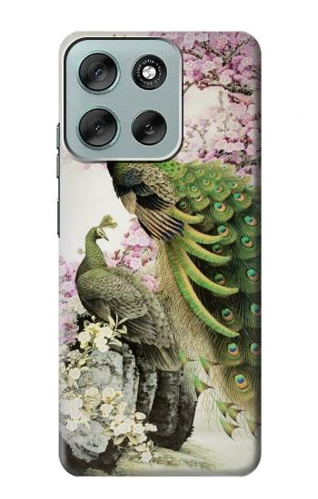 S2773 Peacock Chinese Brush Painting Case For Motorola Moto G56