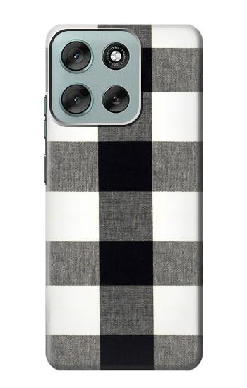 S2842 Black and White Buffalo Check Pattern Case For Motorola Moto G56