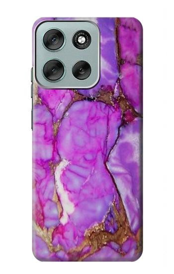 S2907 Purple Turquoise Stone Case For Motorola Moto G56