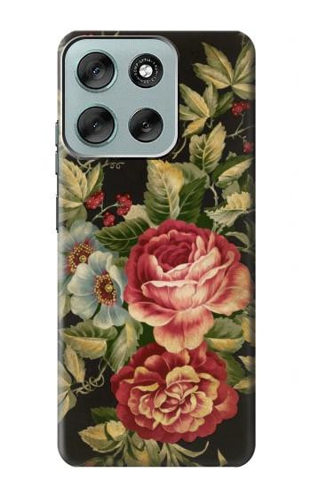 S3013 Vintage Antique Roses Case For Motorola Moto G56