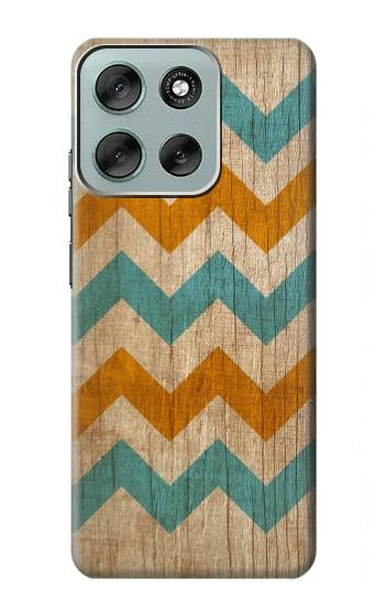 S3033 Vintage Wood Chevron Graphic Printed Case For Motorola Moto G56