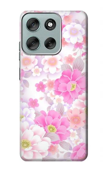 S3036 Pink Sweet Flower Flora Case For Motorola Moto G56