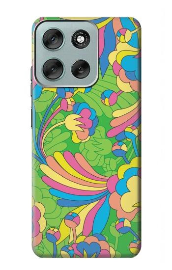 S3273 Flower Line Art Pattern Case For Motorola Moto G56