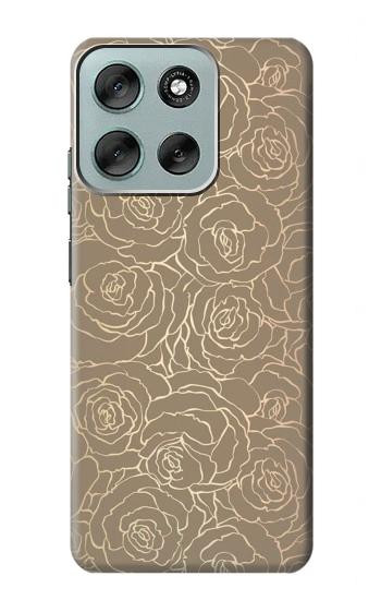 S3466 Gold Rose Pattern Case For Motorola Moto G56