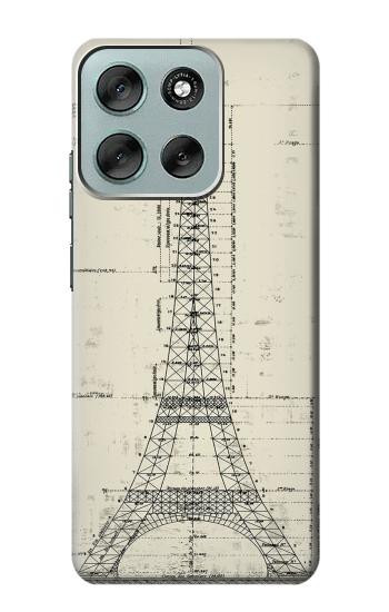 S3474 Eiffel Architectural Drawing Case For Motorola Moto G56
