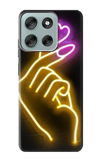 S3512 Cute Mini Heart Neon Graphic Case For Motorola Moto G56