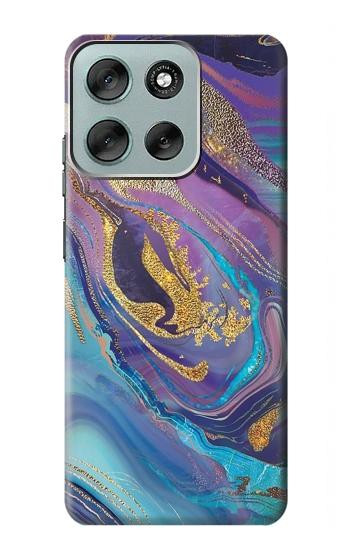 S3676 Colorful Abstract Marble Stone Case For Motorola Moto G56