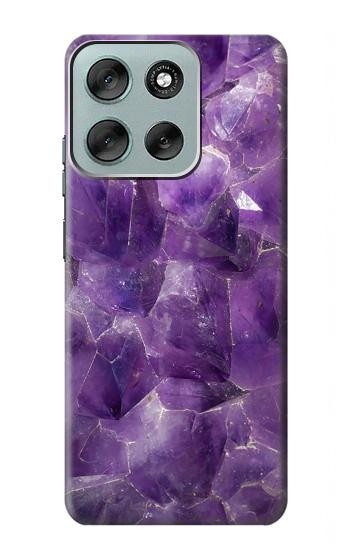 S3713 Purple Quartz Amethyst Graphic Printed Case For Motorola Moto G56