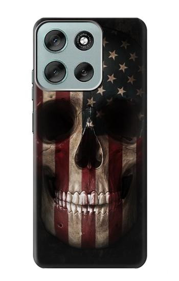 S3850 American Flag Skull Case For Motorola Moto G56