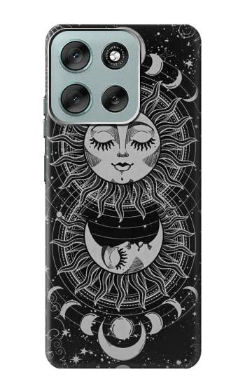 S3854 Mystical Sun Face Crescent Moon Case For Motorola Moto G56