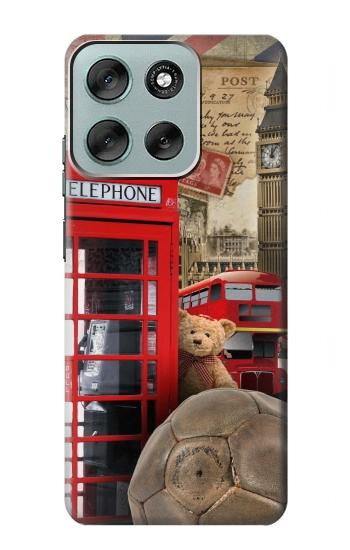 S3856 Vintage London British Case For Motorola Moto G56