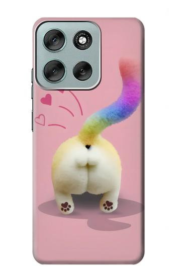 S3923 Cat Bottom Rainbow Tail Case For Motorola Moto G56