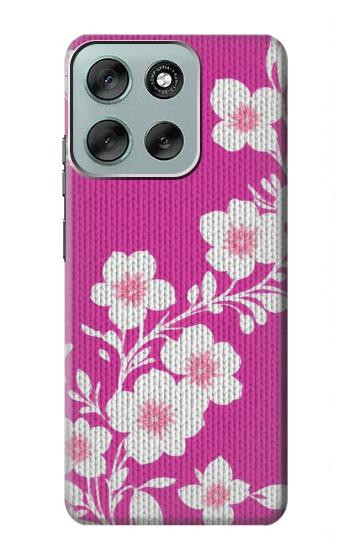 S3924 Cherry Blossom Pink Background Case For Motorola Moto G56