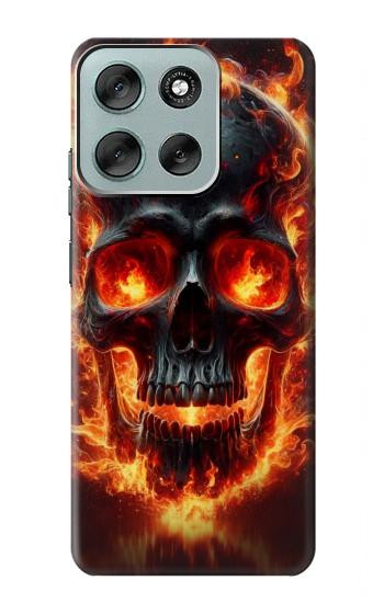 S3986 Fire Skull Case For Motorola Moto G56