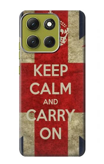 S0674 Keep Calm and Carry On Case For Motorola Moto G86