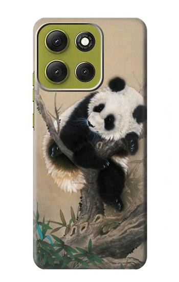 S2210 Panda Fluffy Art Painting Case For Motorola Moto G86