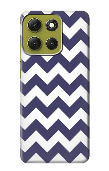 S2345 Navy Blue Shavron Zig Zag Pattern Case For Motorola Moto G86