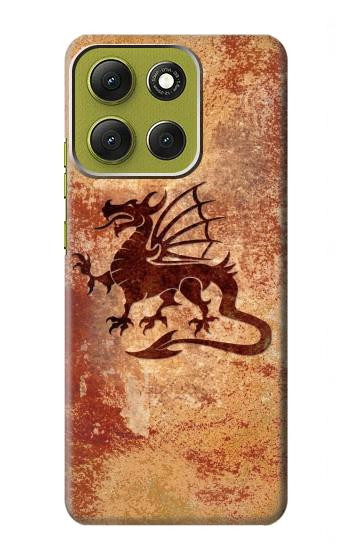 S2485 Dragon Metal Texture Graphic Printed Case For Motorola Moto G86