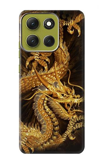 S2804 Chinese Gold Dragon Printed Case For Motorola Moto G86