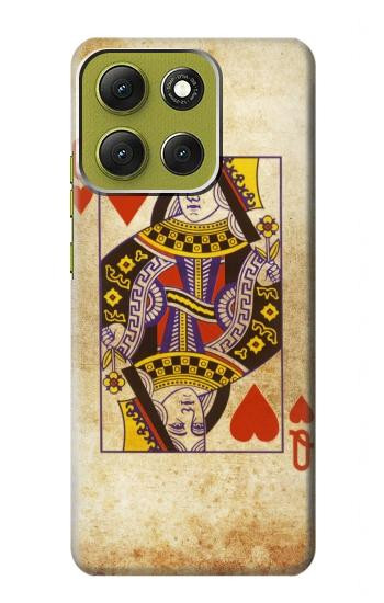 S2833 Poker Card Queen Hearts Case For Motorola Moto G86