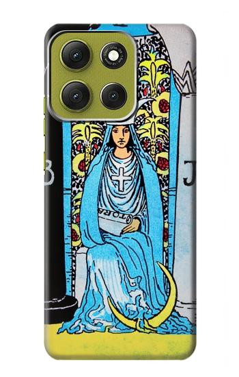 S2837 The High Priestess Vintage Tarot Card Case For Motorola Moto G86