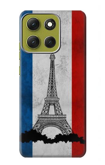S2859 Vintage France Flag Eiffel Tower Case For Motorola Moto G86