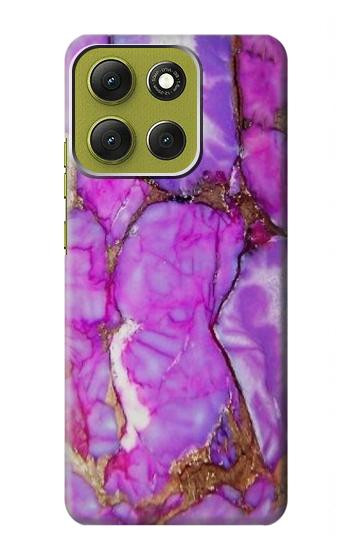 S2907 Purple Turquoise Stone Case For Motorola Moto G86