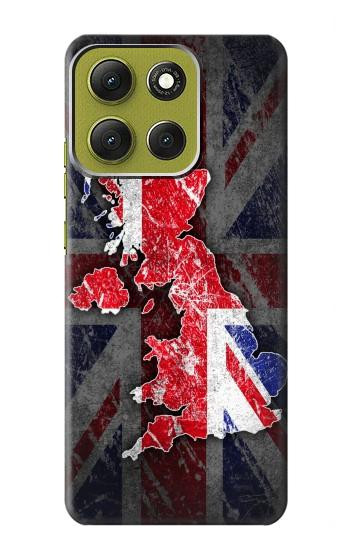 S2936 UK British Flag Map Case For Motorola Moto G86