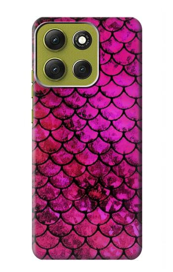 S3051 Pink Mermaid Fish Scale Case For Motorola Moto G86