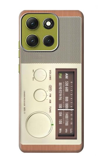 S3165 FM AM Wooden Receiver Graphic Case For Motorola Moto G86