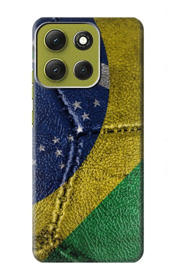 S3297 Brazil Flag Vintage Football Graphic Case For Motorola Moto G86