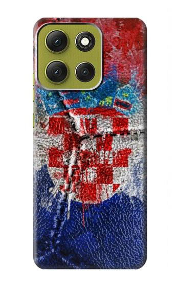 S3313 Croatia Flag Vintage Football Graphic Case For Motorola Moto G86
