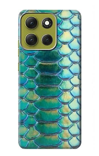 S3414 Green Snake Scale Graphic Print Case For Motorola Moto G86