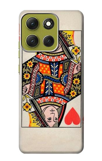 S3429 Queen Hearts Card Case For Motorola Moto G86