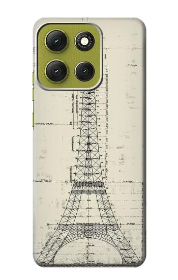 S3474 Eiffel Architectural Drawing Case For Motorola Moto G86