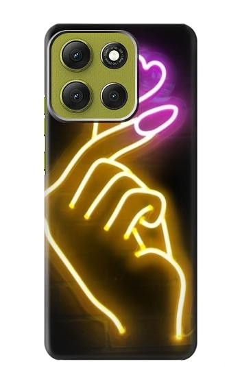 S3512 Cute Mini Heart Neon Graphic Case For Motorola Moto G86
